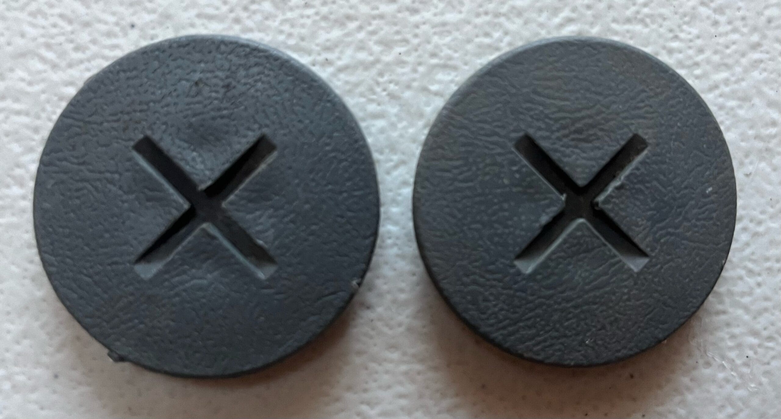 82-92 Camaro/Firebird seat belt receiver mounting bolt covers (med dark gray)