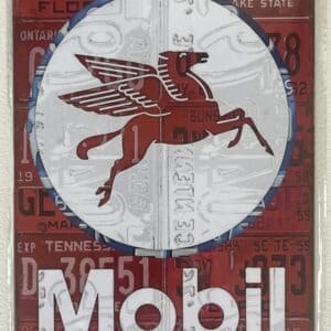 Mobil "License Plate" 12x8 inch metal sign