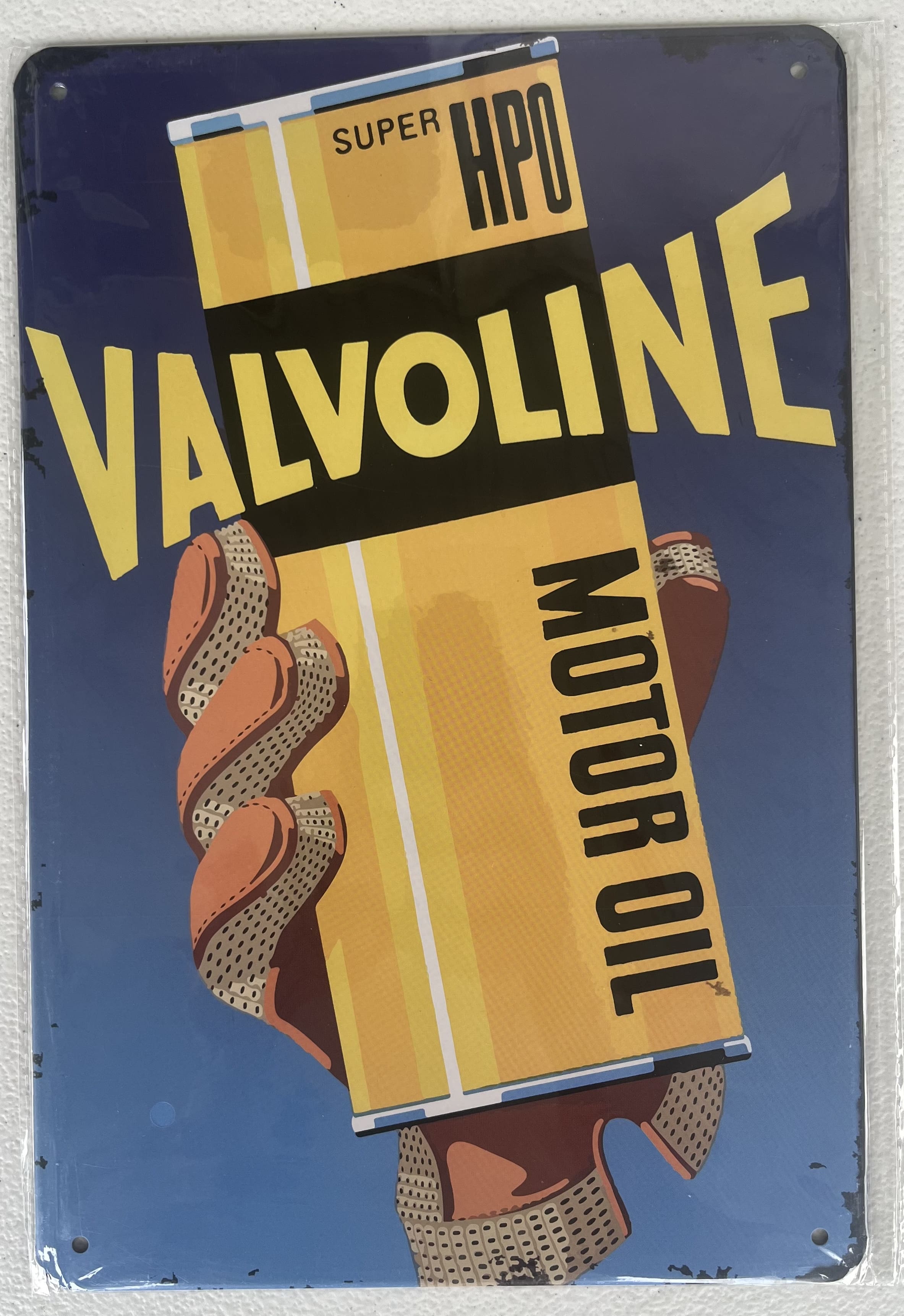 Valvoline Super HPO 12x8 inch metal sign