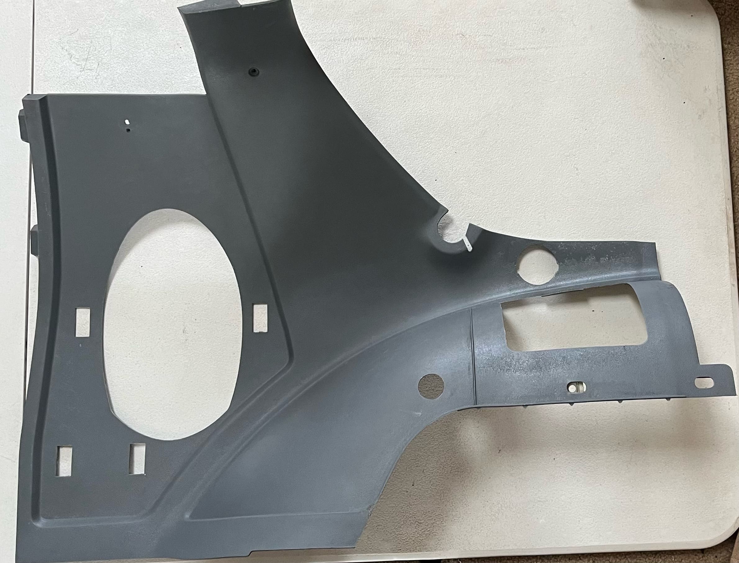 89-92 Camaro/Firebird gray passenger hatch trim (cargo cover)