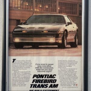 Trans Am "Saturday Night" framed ad